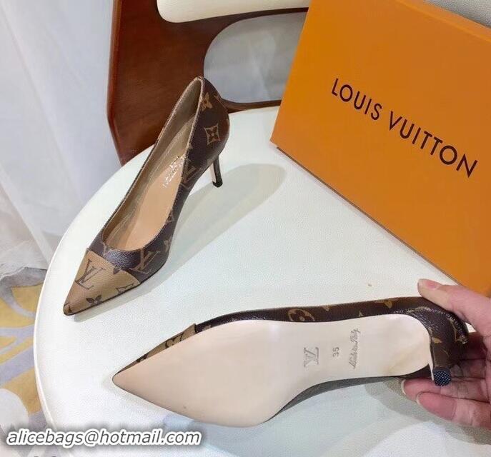 Cheapest Louis Vuitton Heel 6.5cm Fetish Pumps Monogram Canvas/Reverse LV90301