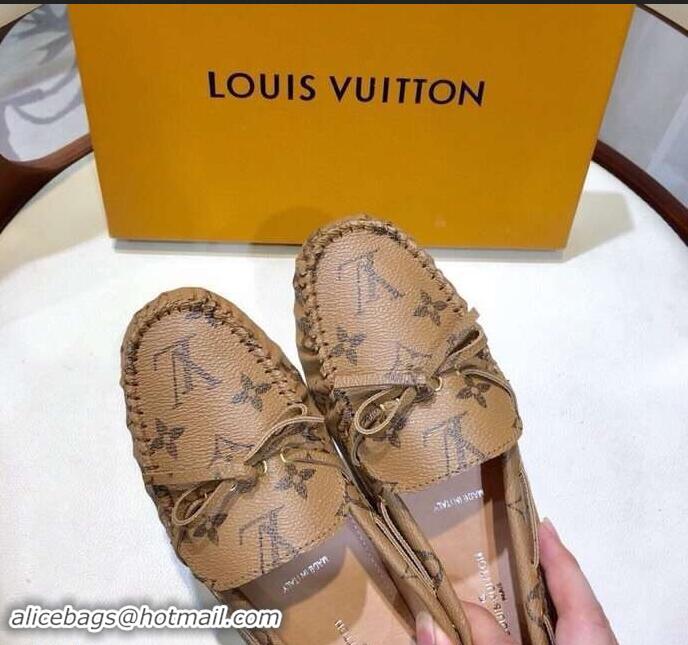 Low Cost Louis Vuitton Gloria/Arizona Flat Loafers Monogram Canvas LV91721 Yellow