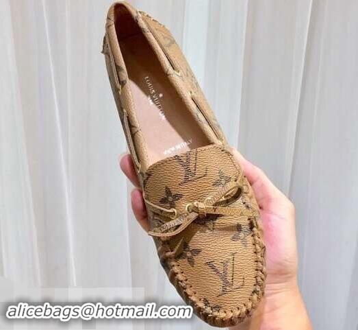 Low Cost Louis Vuitton Gloria/Arizona Flat Loafers Monogram Canvas LV91721 Yellow