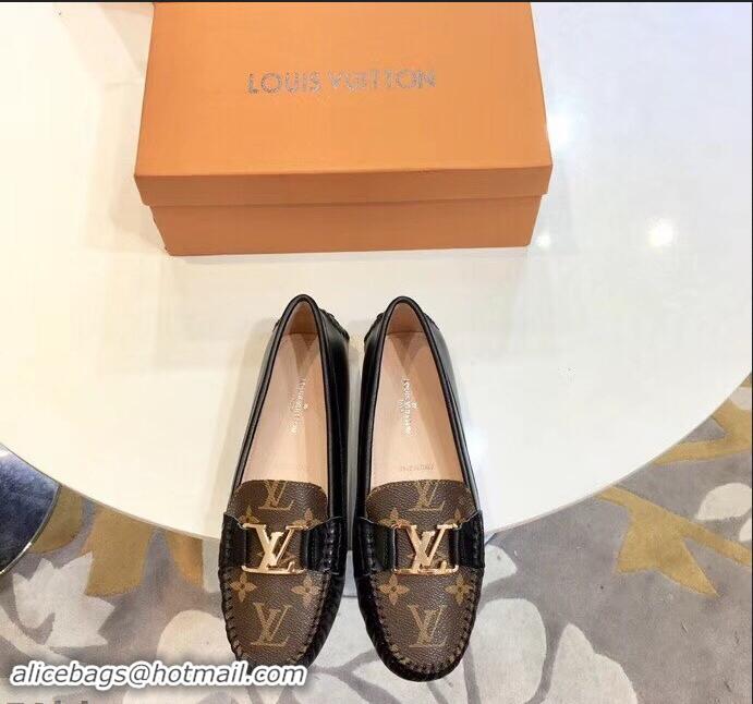 Faux Louis Vuitton LV Initials Monte Carlo Loafers Monogram Canvas LV91727 Brown