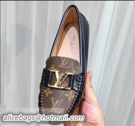 Faux Louis Vuitton LV Initials Monte Carlo Loafers Monogram Canvas LV91727 Brown