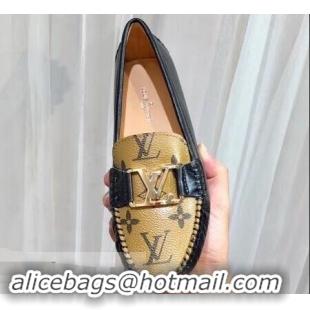 Durable Cheap Louis Vuitton LV Initials Monte Carlo Loafers Monogram Canvas LV91729 Yellow