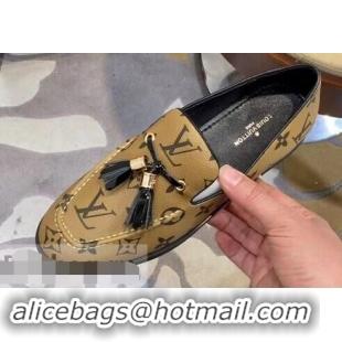 Good Quality Louis Vuitton Society Loafers Monogram Canvas LV91733 Yellow