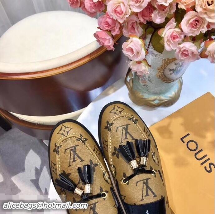 Good Quality Louis Vuitton Society Loafers Monogram Canvas LV91733 Yellow