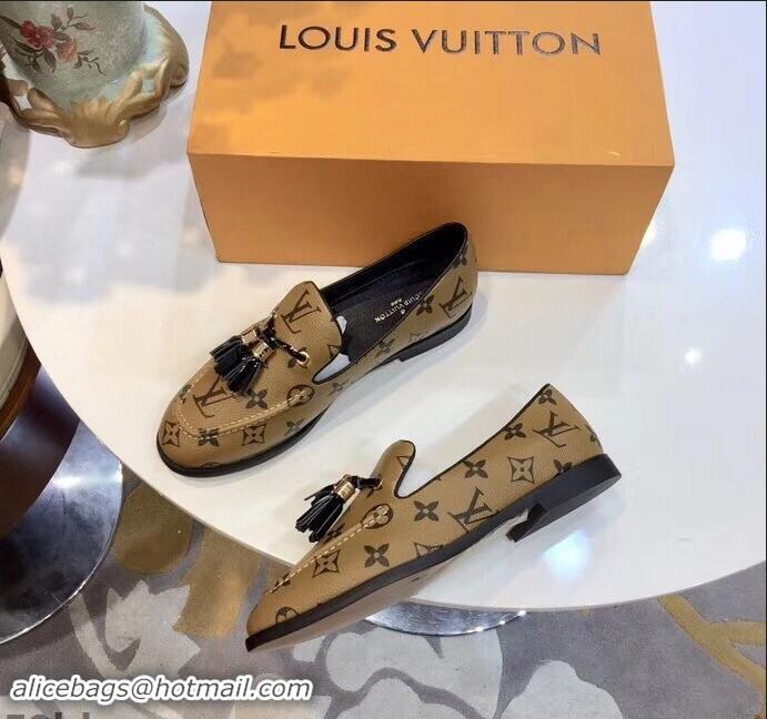 Good Quality Louis Vuitton Society Loafers Monogram Canvas LV91733 Yellow