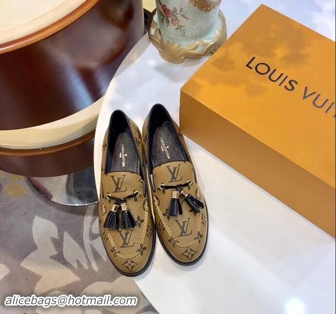 Good Quality Louis Vuitton Society Loafers Monogram Canvas LV91733 Yellow