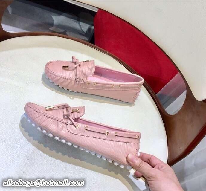 Imitation Louis Vuitton EPI Leather Gloria Flat Loafers LV92107 Pink