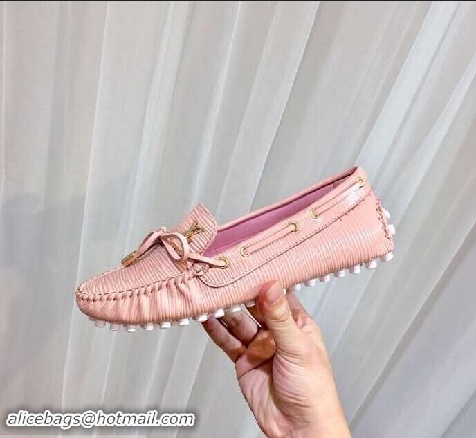 Imitation Louis Vuitton EPI Leather Gloria Flat Loafers LV92107 Pink