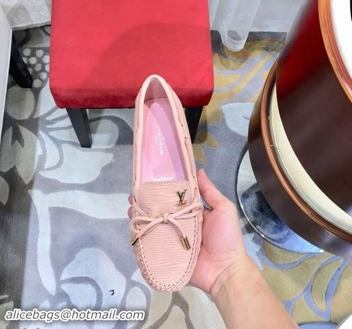 Imitation Louis Vuitton EPI Leather Gloria Flat Loafers LV92107 Pink