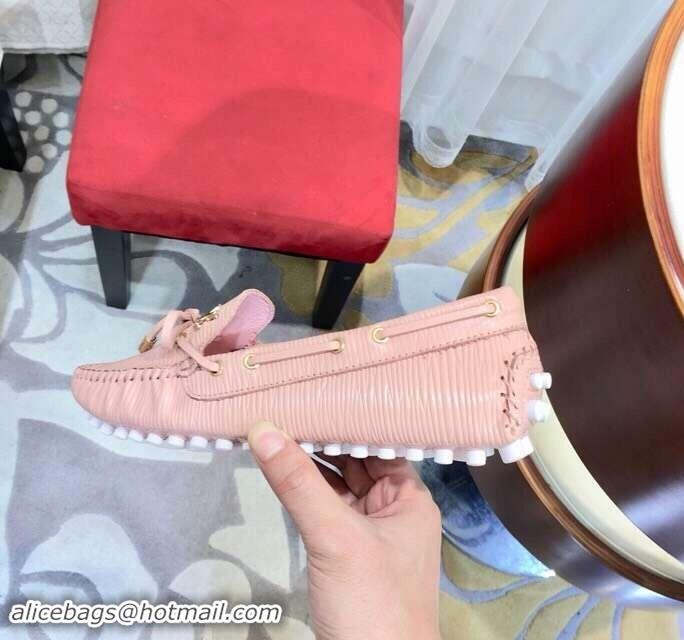 Imitation Louis Vuitton EPI Leather Gloria Flat Loafers LV92107 Pink