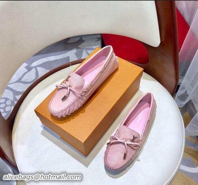 Imitation Louis Vuitton EPI Leather Gloria Flat Loafers LV92107 Pink