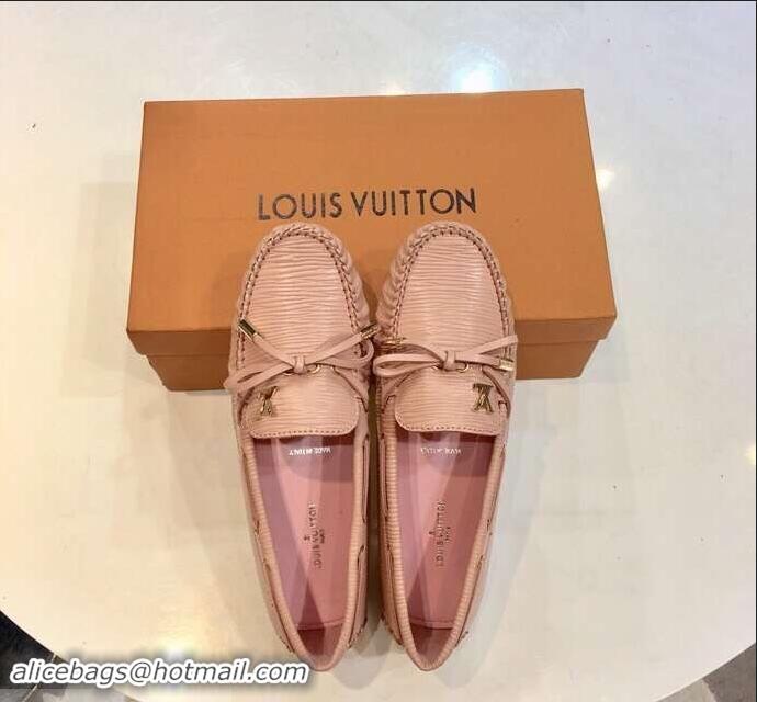 Imitation Louis Vuitton EPI Leather Gloria Flat Loafers LV92107 Pink