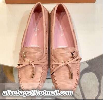 Imitation Louis Vuitton EPI Leather Gloria Flat Loafers LV92107 Pink