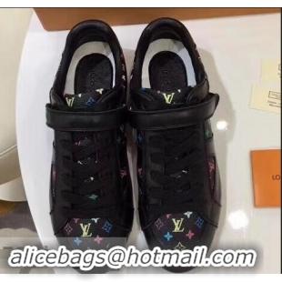 Unique Fashion Louis Vuitton Classic Monogram Canvas Sneakers LV92201 Black