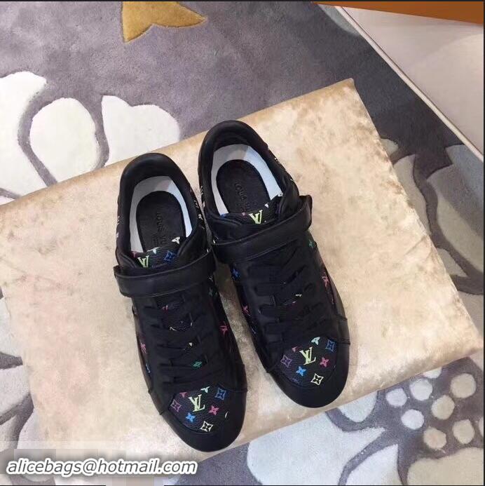 Unique Fashion Louis Vuitton Classic Monogram Canvas Sneakers LV92201 Black