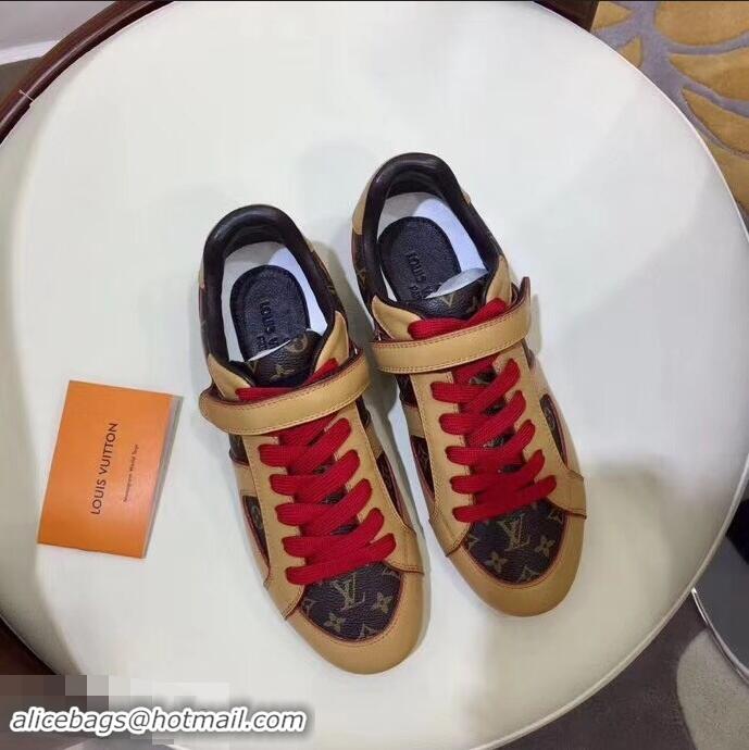 Buy Discount Louis Vuitton Classic Monogram Canvas Sneakers LV92201 Brown