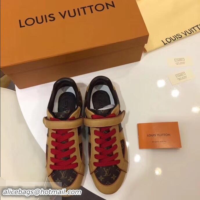 Buy Discount Louis Vuitton Classic Monogram Canvas Sneakers LV92201 Brown