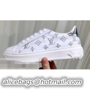 Cheapest Louis Vuitton Time Out Sneakers LV92204 White/Silver 2019