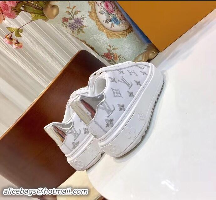 Cheapest Louis Vuitton Time Out Sneakers LV92204 White/Silver 2019