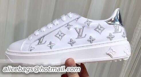 Cheapest Louis Vuitton Time Out Sneakers LV92204 White/Silver 2019