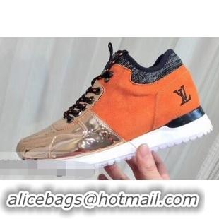 Imitation Louis Vuitton Run Away Women's/Men's Sneakers LV92208 Orange/Pink Gold