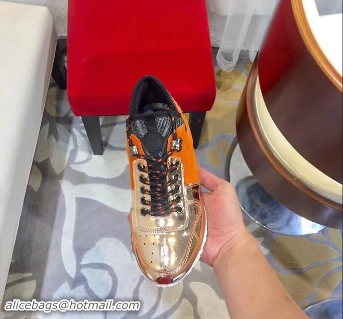 Imitation Louis Vuitton Run Away Women's/Men's Sneakers LV92208 Orange/Pink Gold