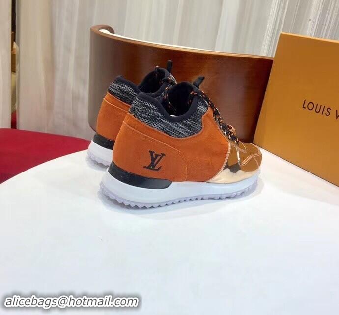 Imitation Louis Vuitton Run Away Women's/Men's Sneakers LV92208 Orange/Pink Gold