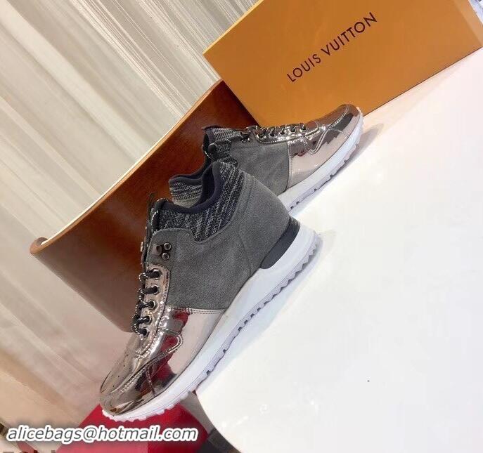 Faux Louis Vuitton Run Away Women's/Men's Sneakers LV92208 Gray/Silver