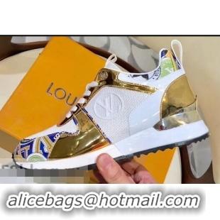 Top Discount Louis Vuitton Run Away Sneakers LV92212 Multicolor Blue/Gold