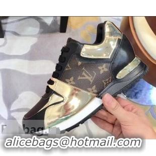 Discount Louis Vuitton Run Away Sneakers LV92212 Monogram Canvas/Black/Gold