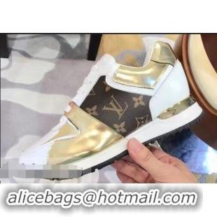 Low Price Louis Vuitton Run Away Sneakers LV92212 Monogram Canvas/White/Gold