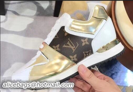 Low Price Louis Vuitton Run Away Sneakers LV92212 Monogram Canvas/White/Gold