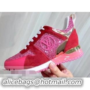 Fashion Discount Louis Vuitton Run Away Sneakers LV92212 Glitter Fuchsia