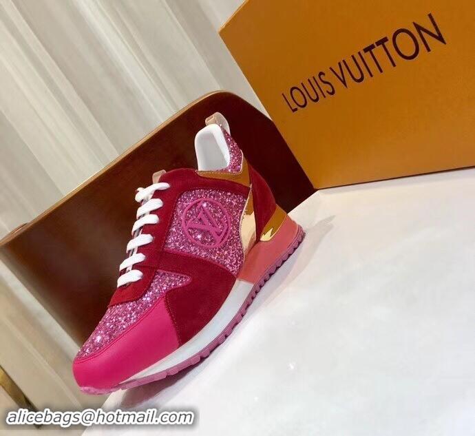 Fashion Discount Louis Vuitton Run Away Sneakers LV92212 Glitter Fuchsia