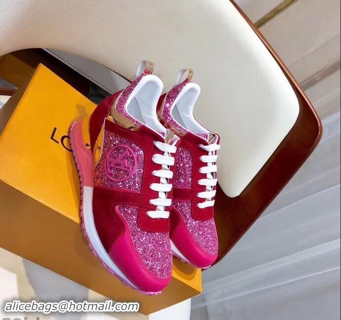 Fashion Discount Louis Vuitton Run Away Sneakers LV92212 Glitter Fuchsia