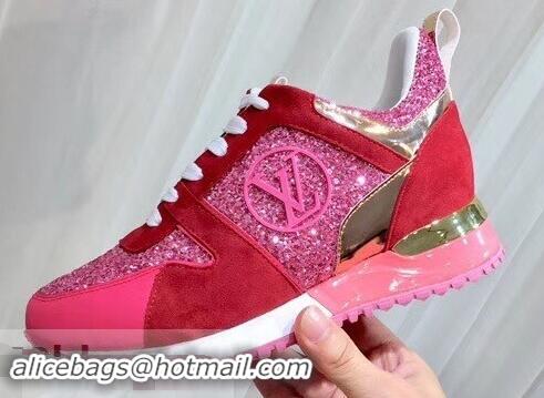 Fashion Discount Louis Vuitton Run Away Sneakers LV92212 Glitter Fuchsia