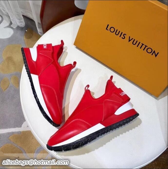 Buy Brand Louis Vuitton Run Away Sneakers LV92226 Letter Red