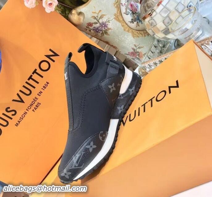 Replicas Louis Vuitton Run Away Sneakers LV92226 Letter Monogram Canvas/Black