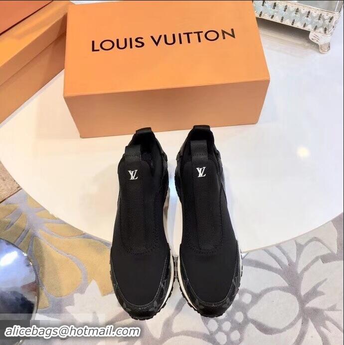 Replicas Louis Vuitton Run Away Sneakers LV92226 Letter Monogram Canvas/Black