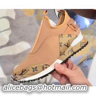 Discount Louis Vuitton Run Away Sneakers LV92226 Letter Monogram Canvas/Apricot