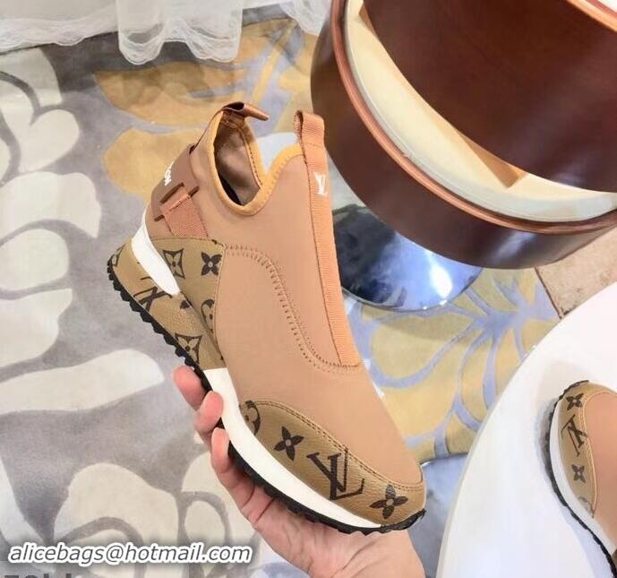 Discount Louis Vuitton Run Away Sneakers LV92226 Letter Monogram Canvas/Apricot