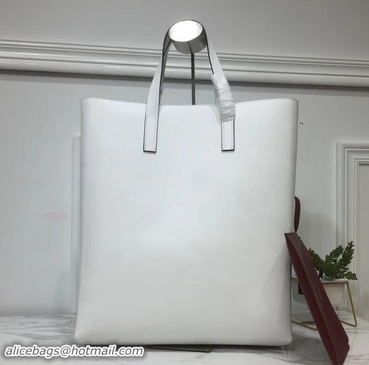 Fashion Valentino Print N/S Long VRing Shopping Tote Bag 601438  White