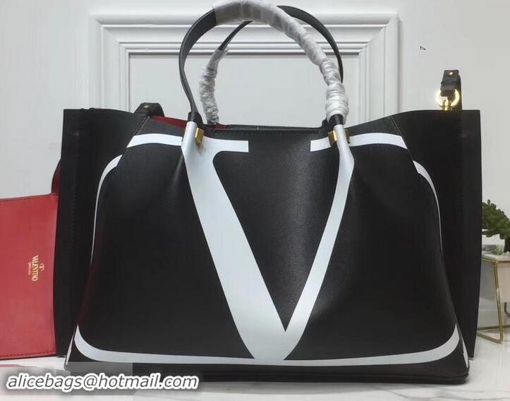 Super Quality Valentino VLOGO Escape Shopper Tote Medium Bag with Inlay White Logo 601440