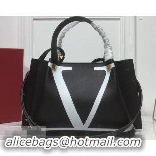 Promotion Valentino VLOGO Escape Shopper Tote Small Bag with Inlay White Logo 601441