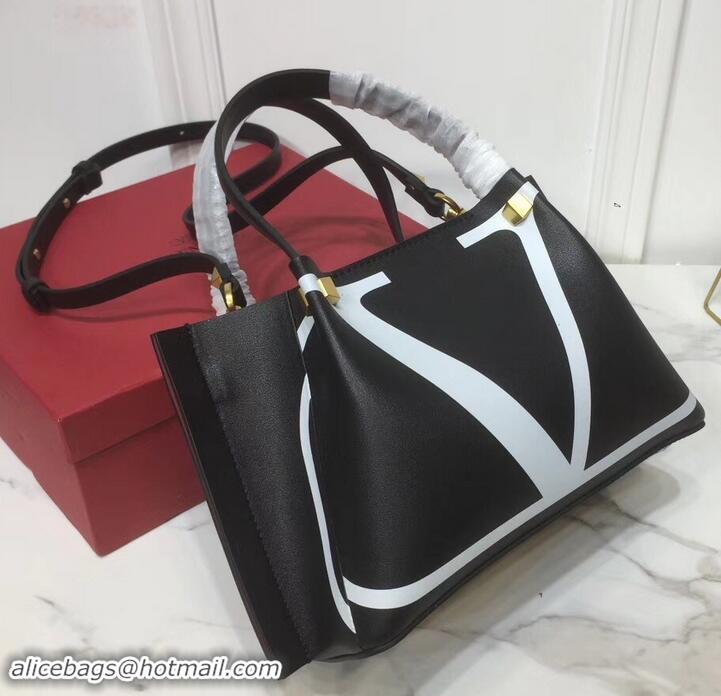 Promotion Valentino VLOGO Escape Shopper Tote Small Bag with Inlay White Logo 601441