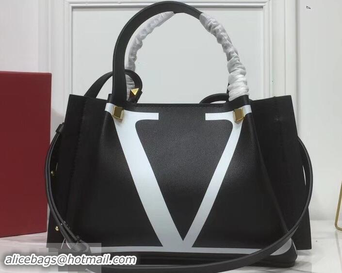 Promotion Valentino VLOGO Escape Shopper Tote Small Bag with Inlay White Logo 601441