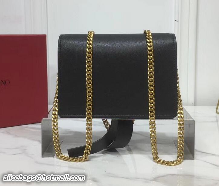 Sophisticated Valentino VRing Chain Shoulder Bag 601466 Black