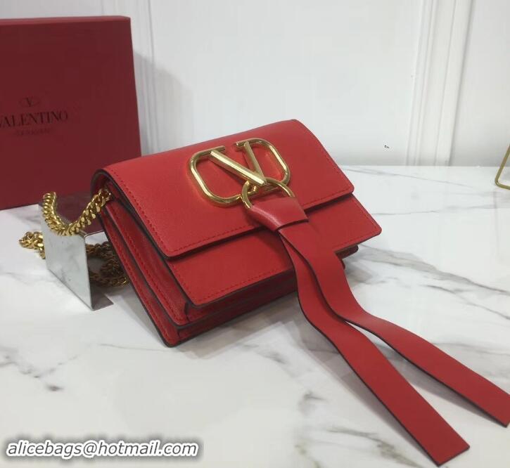 Good Quality Valentino VRing Chain Shoulder Bag 601466 Red 