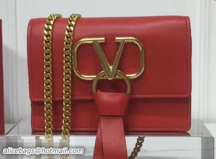 Good Quality Valentino VRing Chain Shoulder Bag 601466 Red 