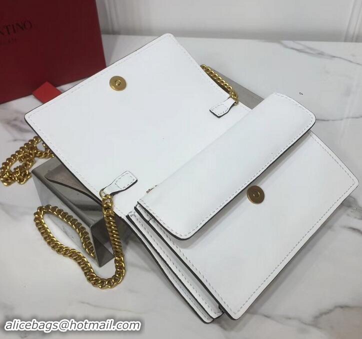 Most Popular Valentino VRing Chain Shoulder Bag 601466 White